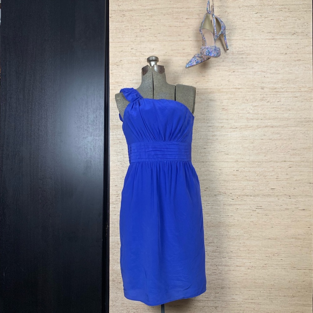 Andrew Marc Royal Blue Silk Mini Dress